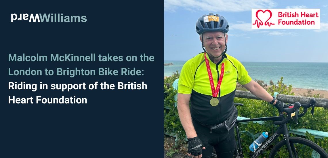 Malcolm McKinnell takes on the London to Brighton Bike Ride: Riding in support of the British Heart Foundation